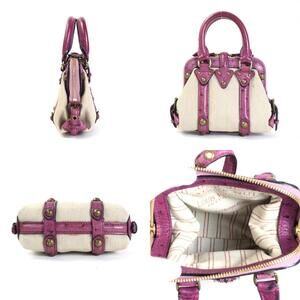 Louis Vuitton Toile Trianon Sac de Ostrich Lilac Nuit Handbag